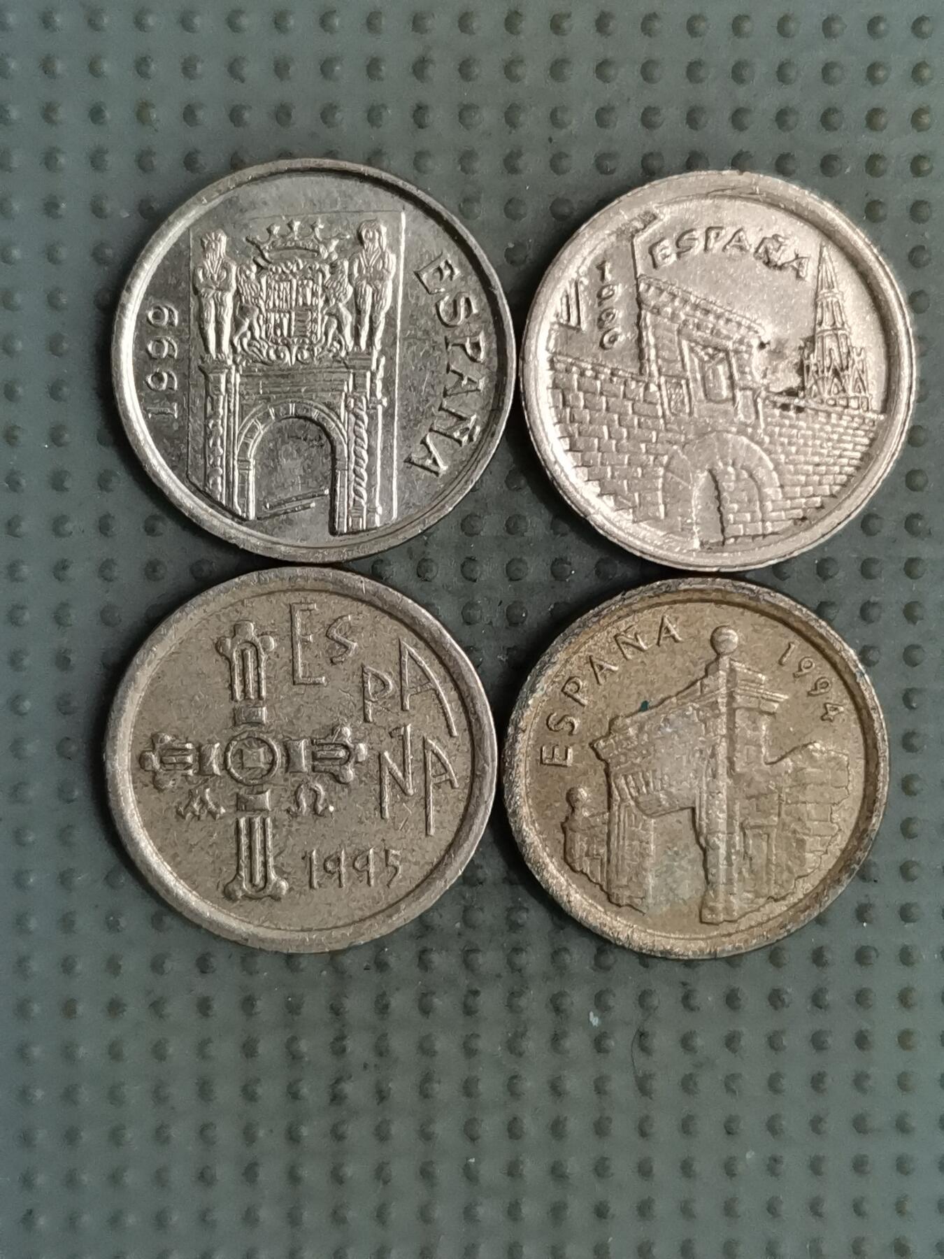 2025年第137场各国散币拍卖（总第137场） 西班牙5比塞塔纪念币4枚不同