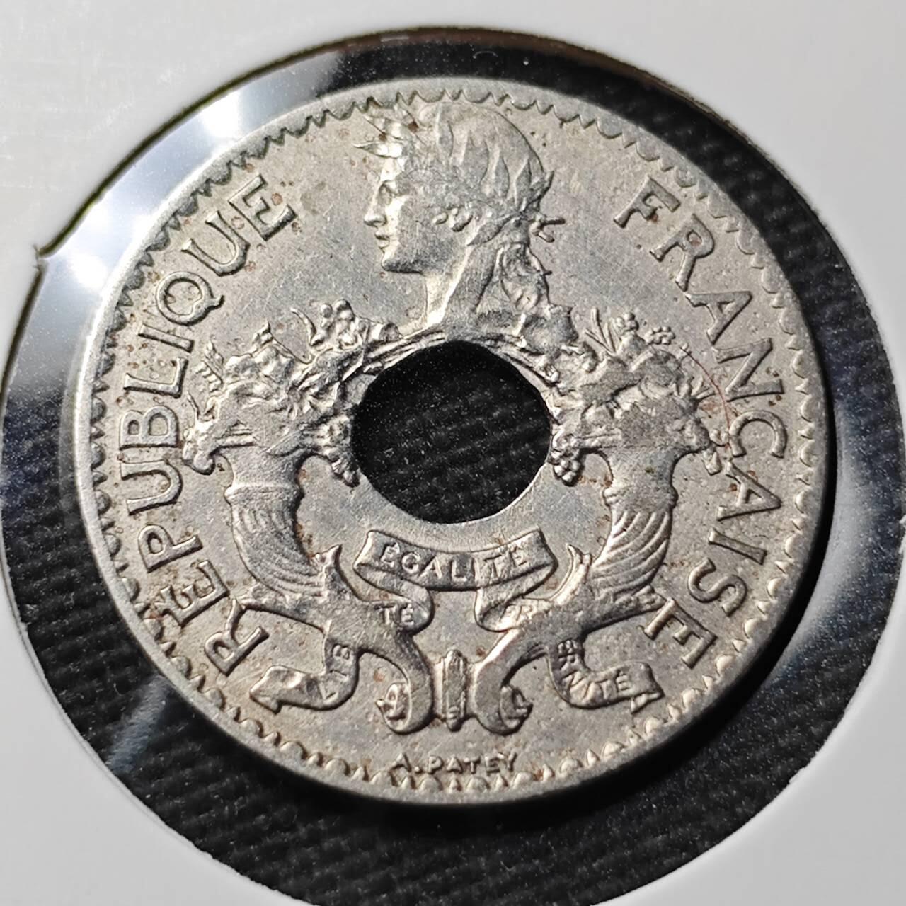 KK钱币收藏小铺 第377期  2月预留时间 周末发货  1930法属印支5分镍币