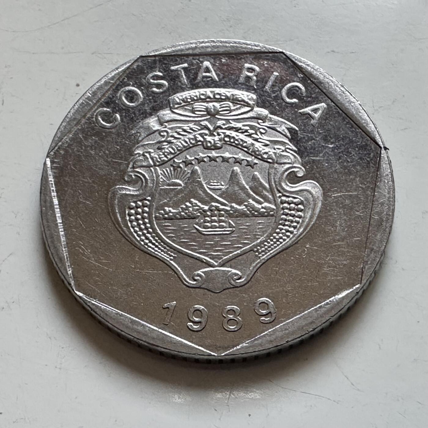 🌹外币初藏🌹🐯2025年第139场  每周二四六晚8️⃣点 接代拍 哥斯达黎加1989年五科朗