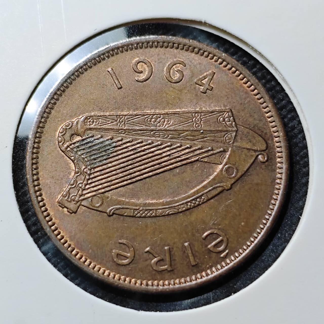 KK钱币收藏小铺 第376期  2月预留时间 周末发货  1964爱尔兰🐷