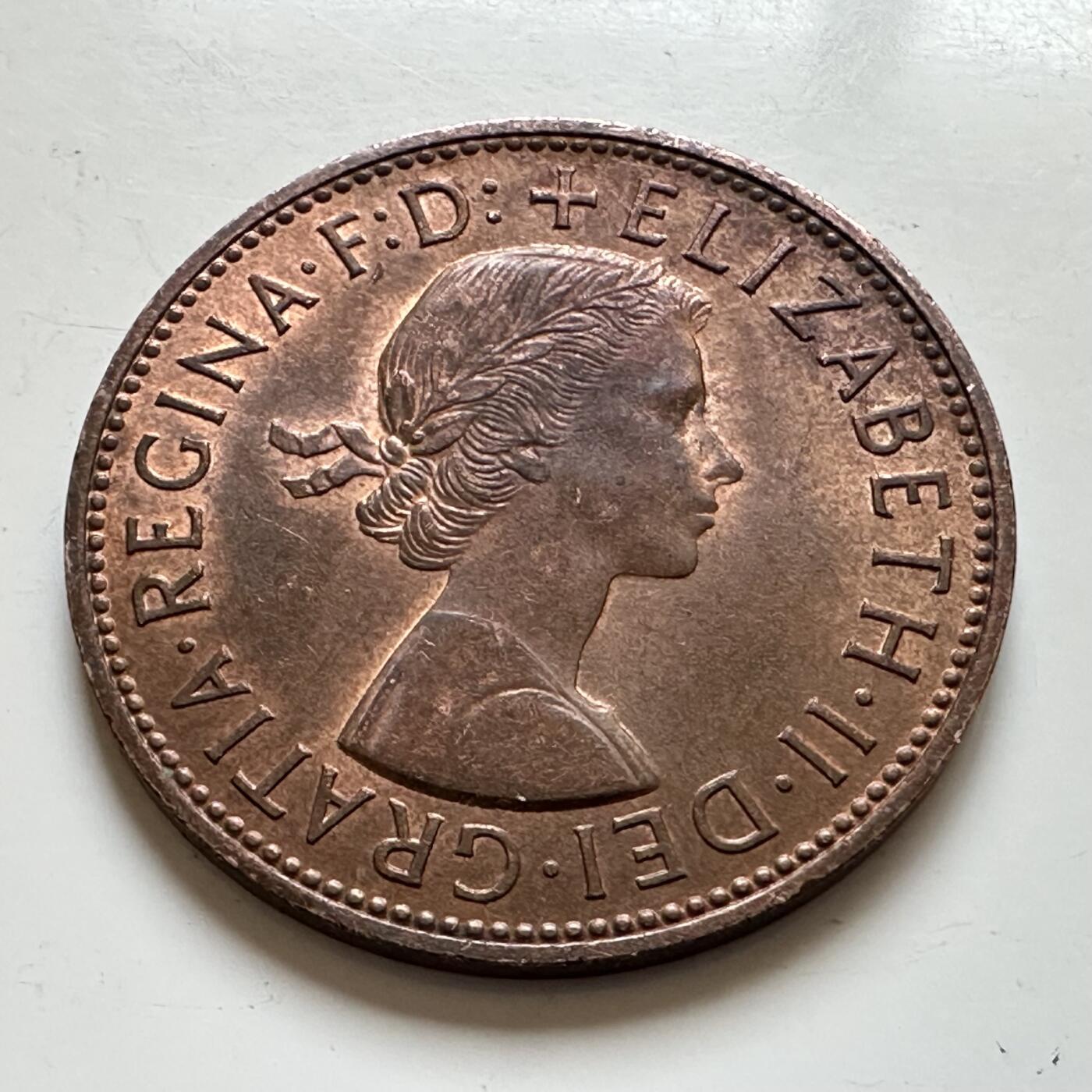 🌹外币初藏🌹🐯2025年第139场  每周二四六晚8️⃣点 接代拍 英国1964年一便士 