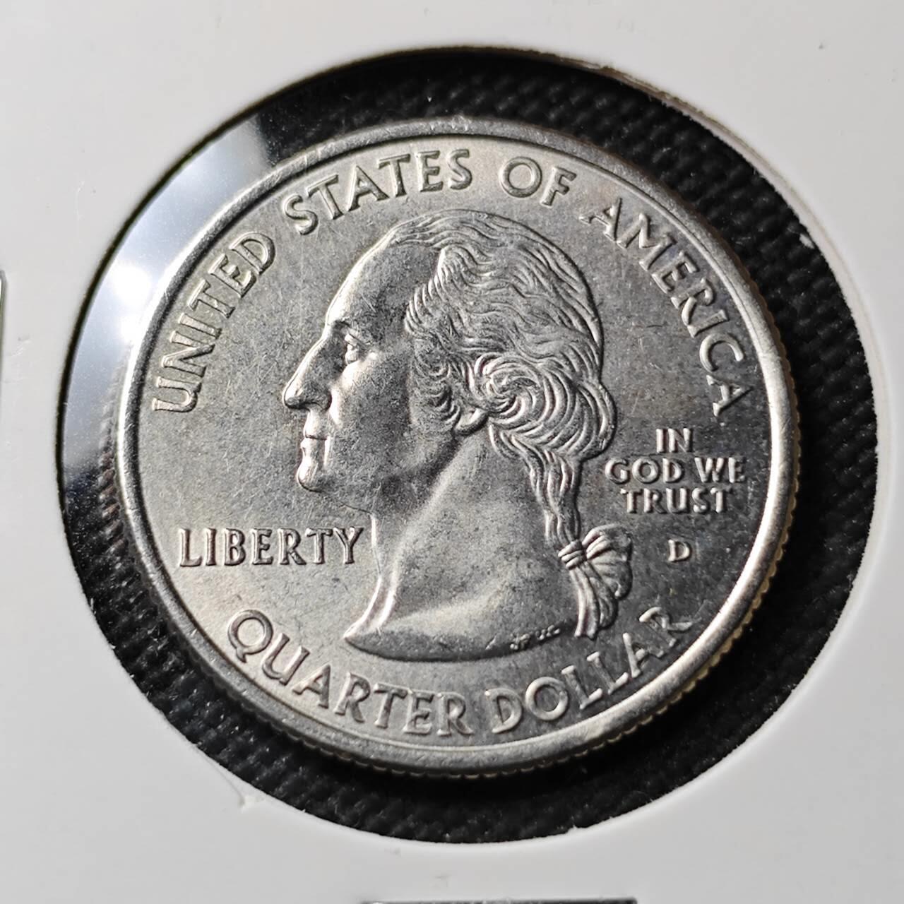 KK钱币收藏小铺 第376期  2月预留时间 周末发货  美国25分纪念币 好品