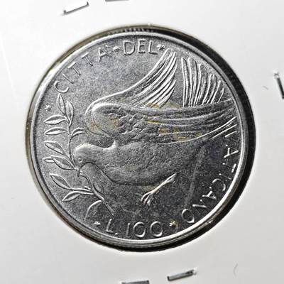 KK钱币收藏小铺 第377期  2月预留时间 周末发货 -  梵蒂冈100里拉