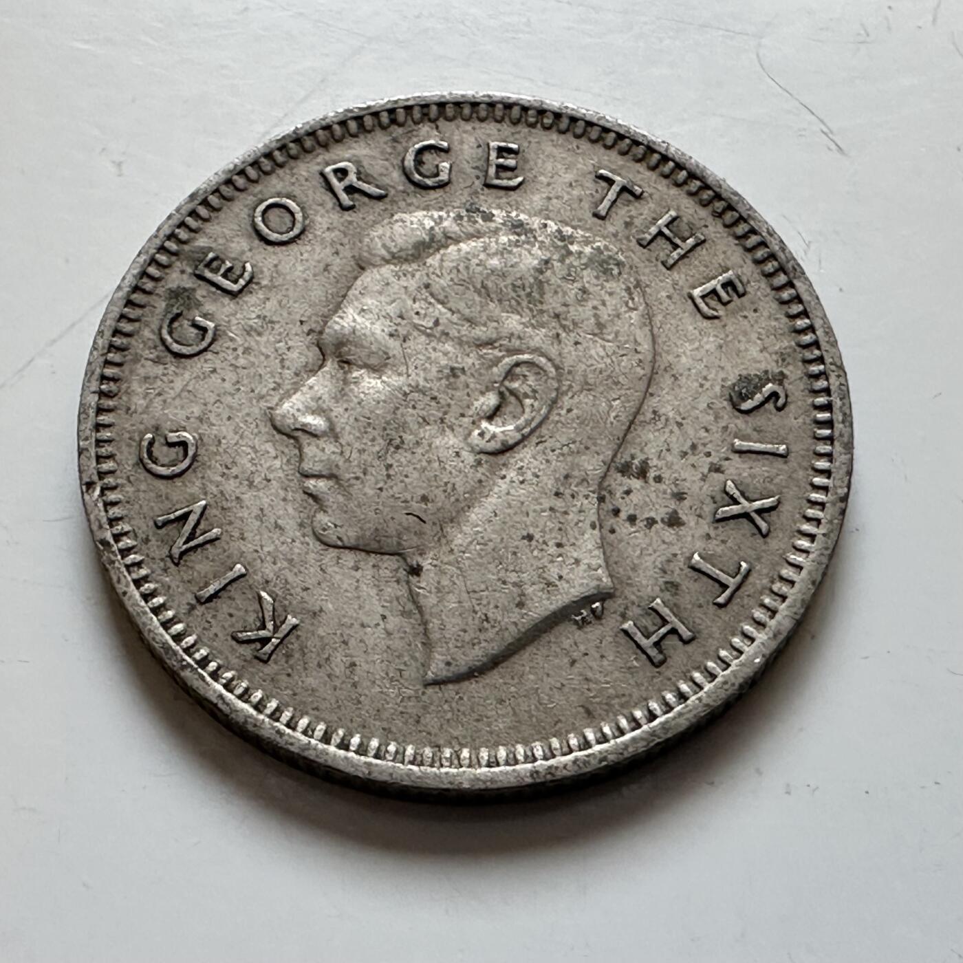 🌹外币初藏🌹🐯2025年第139场  每周二四六晚8️⃣点 接代拍 新西兰1948年6便士银币