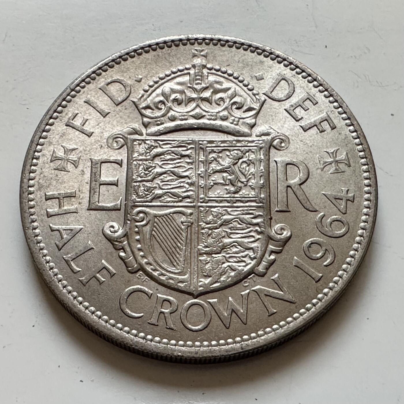 🌹外币初藏🌹🐯2025年第139场  每周二四六晚8️⃣点 接代拍 英国1964年半克朗a