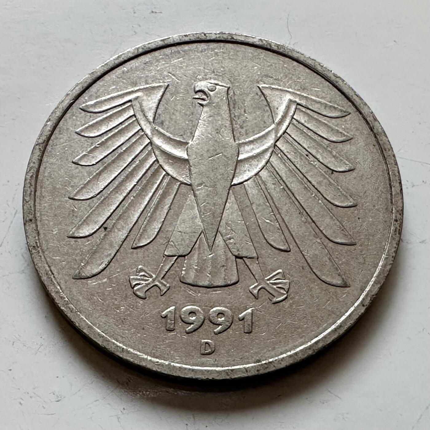 🌹外币初藏🌹🐯2025年第139场  每周二四六晚8️⃣点 接代拍 德国1991年五马克