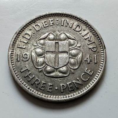 🌹外币初藏🌹🐯2025年第139场  每周二四六晚8️⃣点 接代拍 - 英国1941年3便士银币