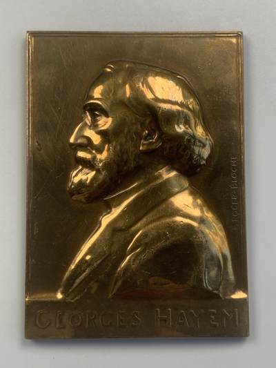 掌中浮雕-藏着的欧洲第045场 - 1911年法国医学教授纪念铜章，50.5*70.4mm，108g