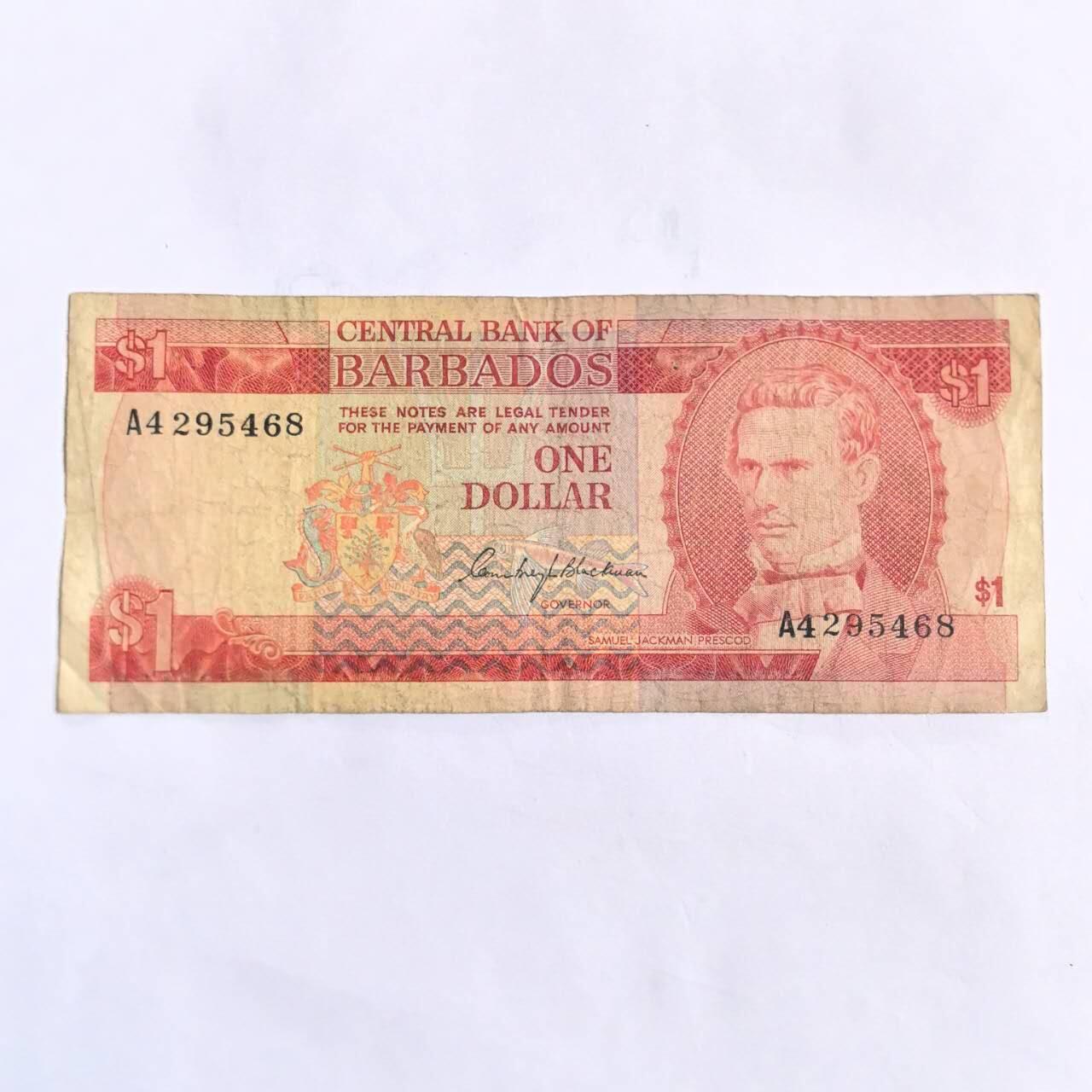 各国外币第101期 巴巴巴斯1元 A冠