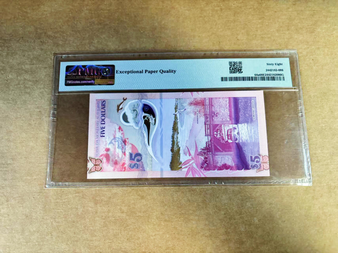 【Blue Auction】世界纸币精拍第760期——18级TOP拍卖/信誉/品质/专业/高效💫 【A/1冠 无47  获奖钞】百慕大 2024年5元 PMG68EPQ高分