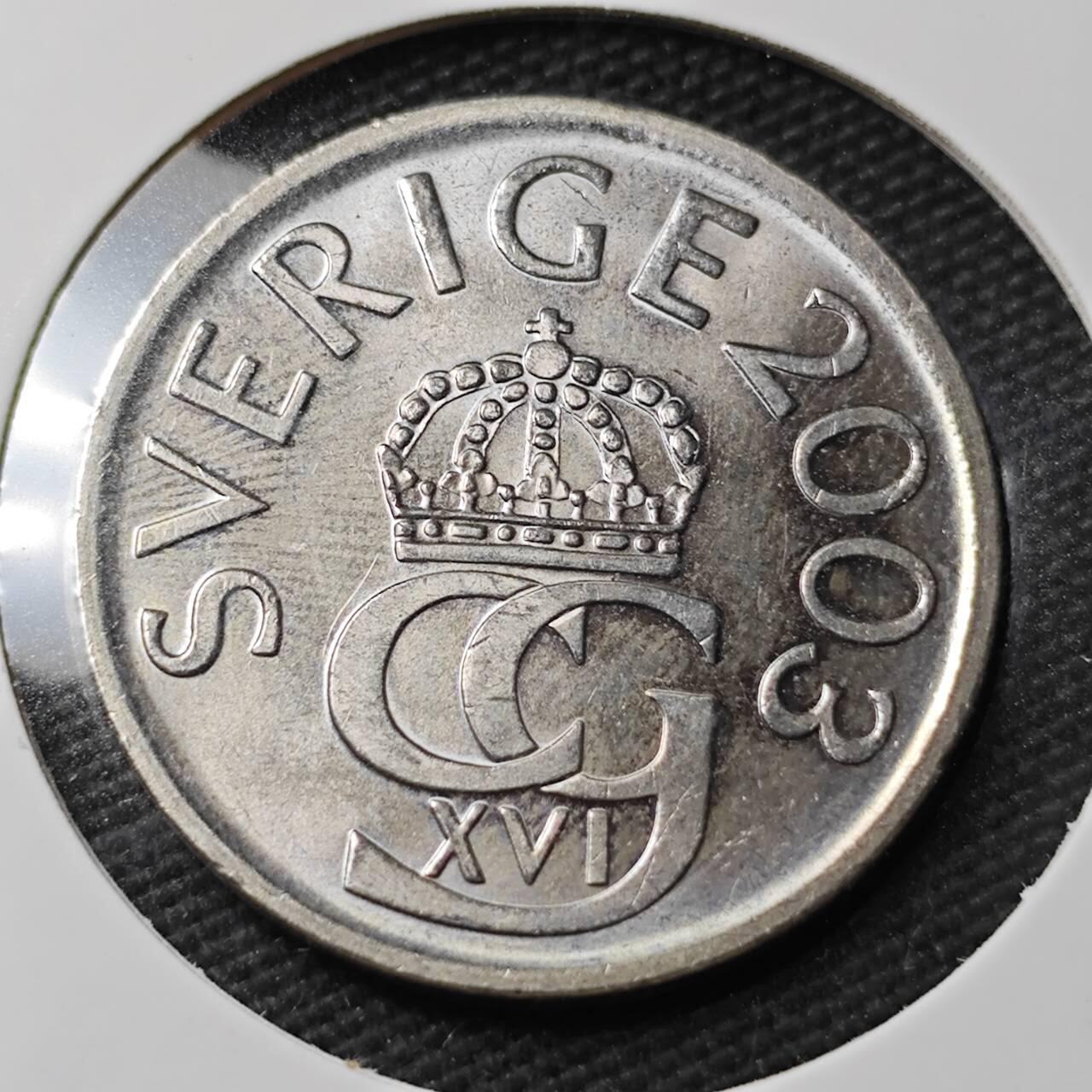 KK钱币收藏小铺 第377期  2月预留时间 周末发货  瑞典5克朗 好品