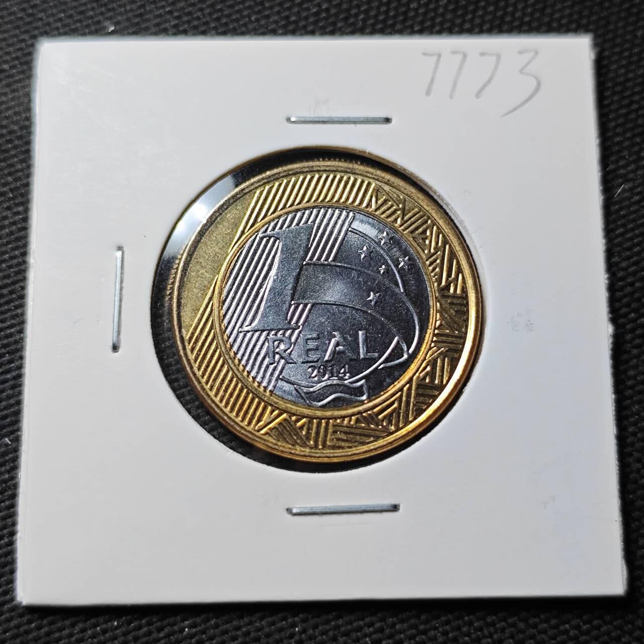 KK钱币收藏小铺 第377期  2月预留时间 周末发货  巴西1瑞尔双色币纪念币