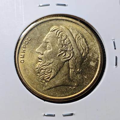 KK钱币收藏小铺 第376期  2月预留时间 周末发货 -  希腊50德拉克马 好品