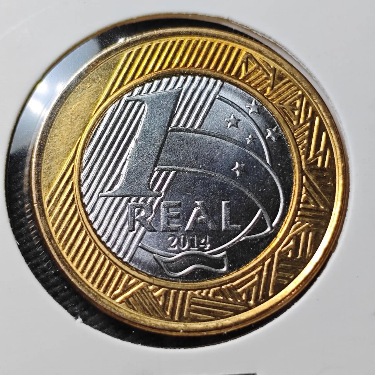 KK钱币收藏小铺 第377期  2月预留时间 周末发货  巴西1瑞尔双色币纪念币