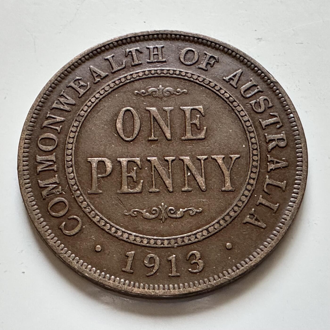 🌹外币初藏🌹🐯2025年第139场  每周二四六晚8️⃣点 接代拍 澳大利亚1913年一便士b