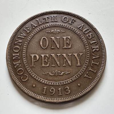 🌹外币初藏🌹🐯2025年第139场  每周二四六晚8️⃣点 接代拍 - 澳大利亚1913年一便士b