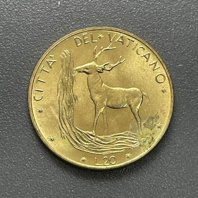 回流1215 - 梵蒂冈1969年20里拉 鹿🦌