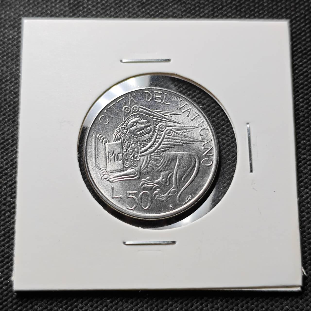 KK钱币收藏小铺 第376期  2月预留时间 周末发货  梵蒂冈50里拉 好品