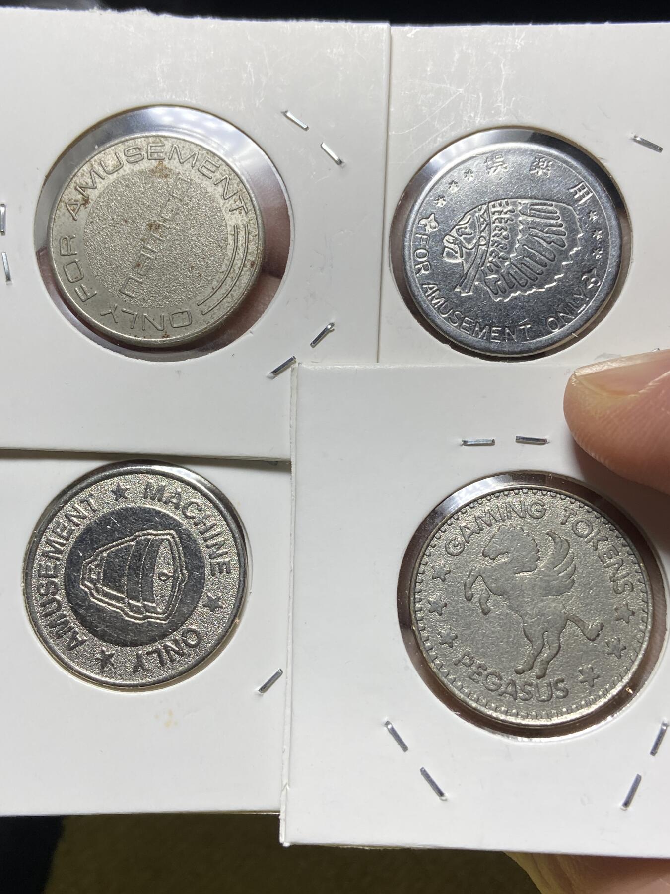 2025年第一百三十五场(总第一百六十一场）外国好品纸夹散币场(免佣金) 各类娱乐代币4枚