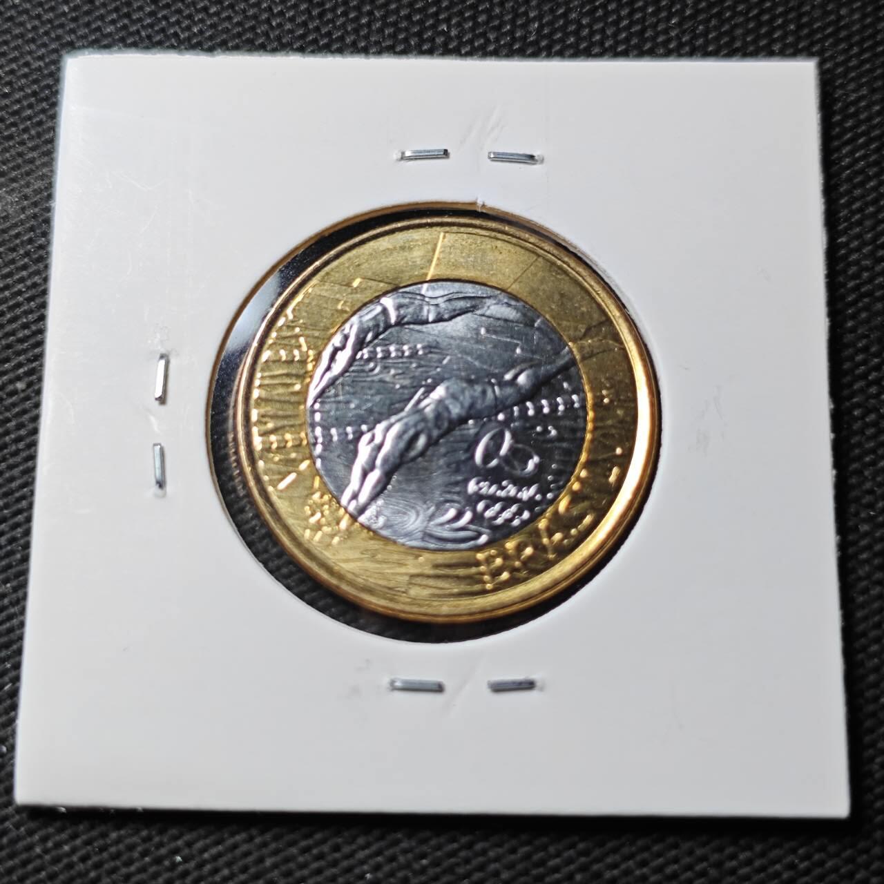 KK钱币收藏小铺 第377期  2月预留时间 周末发货  巴西1瑞尔双色币纪念币