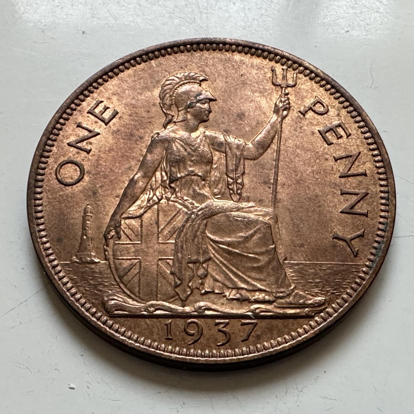 🌹外币初藏🌹🐯2025年第139场  每周二四六晚8️⃣点 接代拍 英国1937年一便士 乔六登基首年 原光品 少