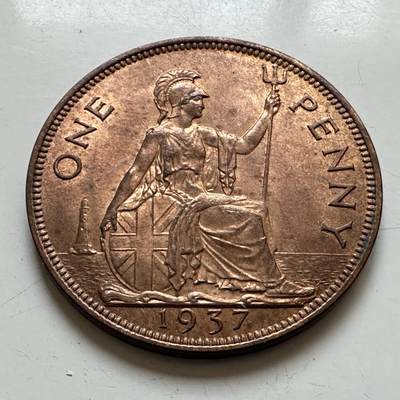 🌹外币初藏🌹🐯2025年第139场  每周二四六晚8️⃣点 接代拍 - 英国1937年一便士 乔六登基首年 原光品 少