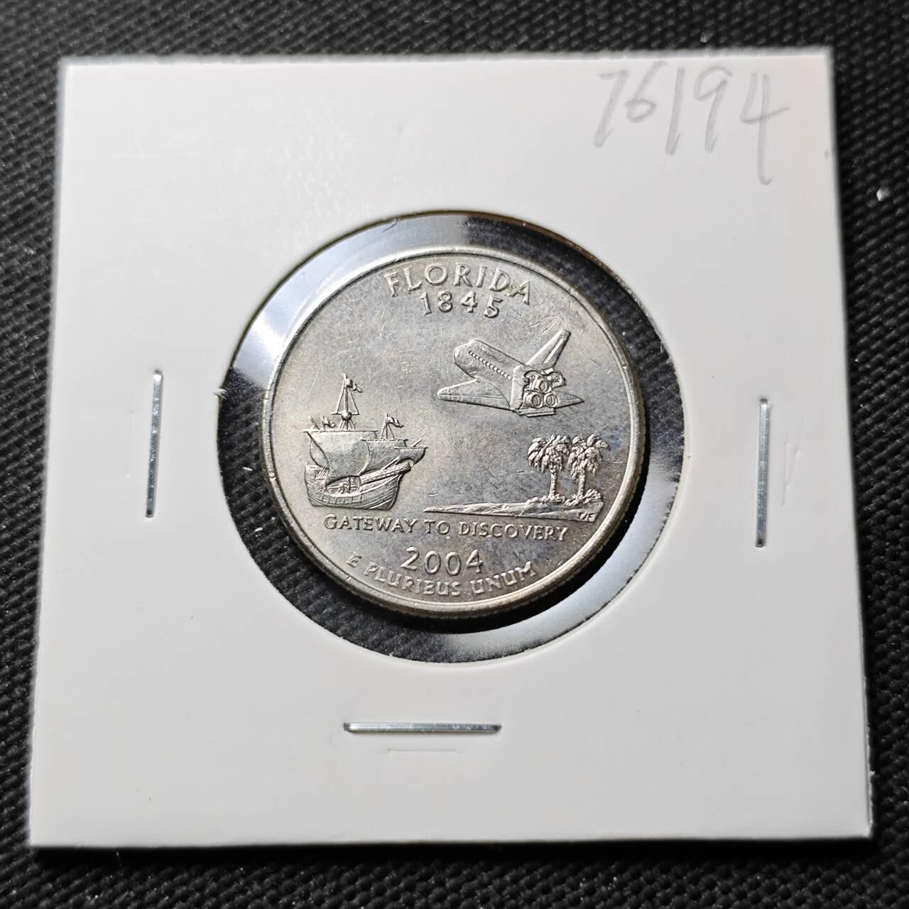 KK钱币收藏小铺 第376期  2月预留时间 周末发货  美国25分纪念币 好品