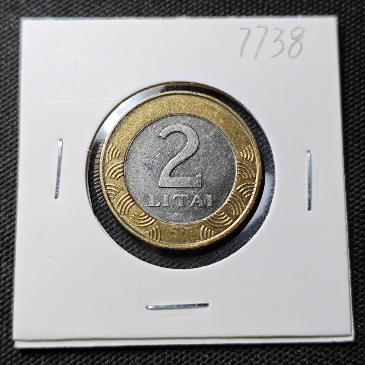KK钱币收藏小铺 第377期  2月预留时间 周末发货  1998立陶宛2立特双色币