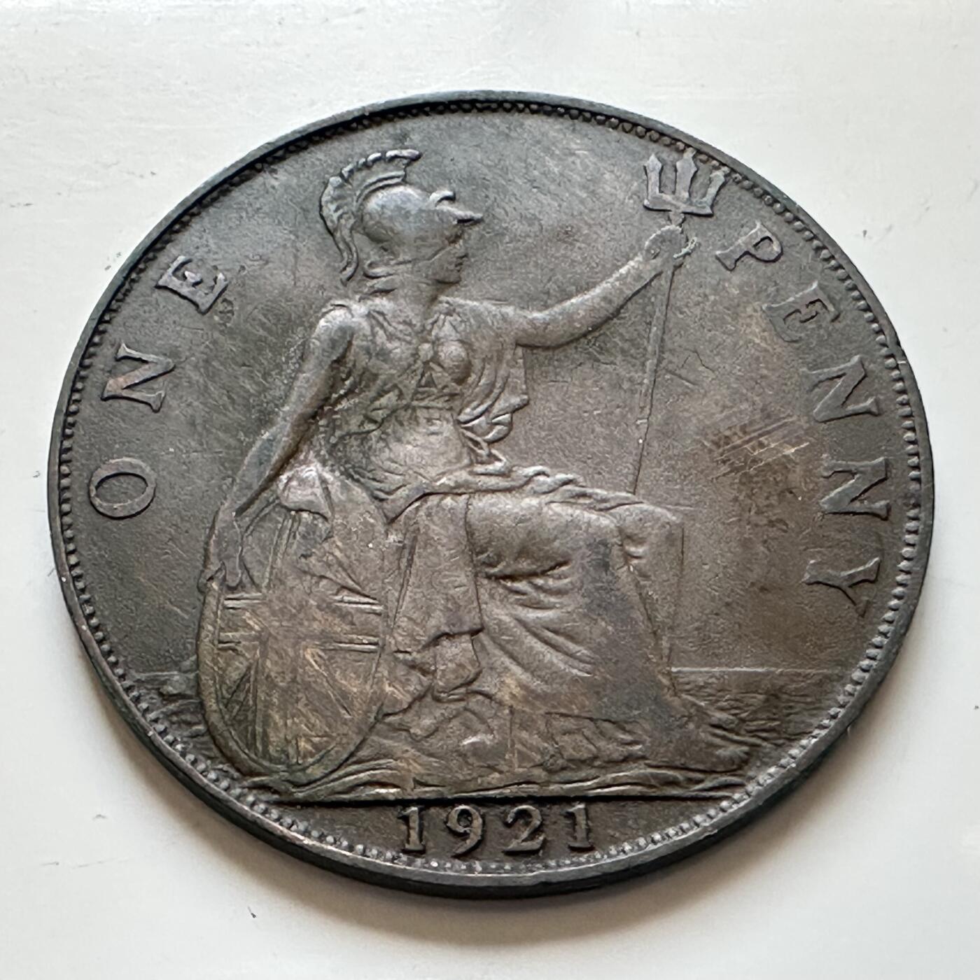 🌹外币初藏🌹🐯2025年第139场  每周二四六晚8️⃣点 接代拍 英国1921年一便士