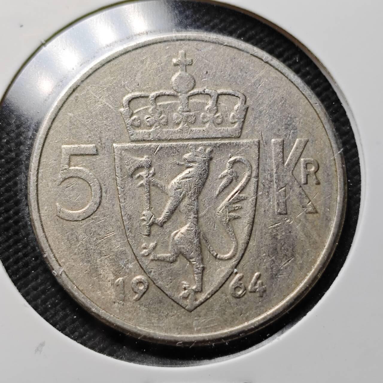 KK钱币收藏小铺 第376期  2月预留时间 周末发货  挪威5克朗