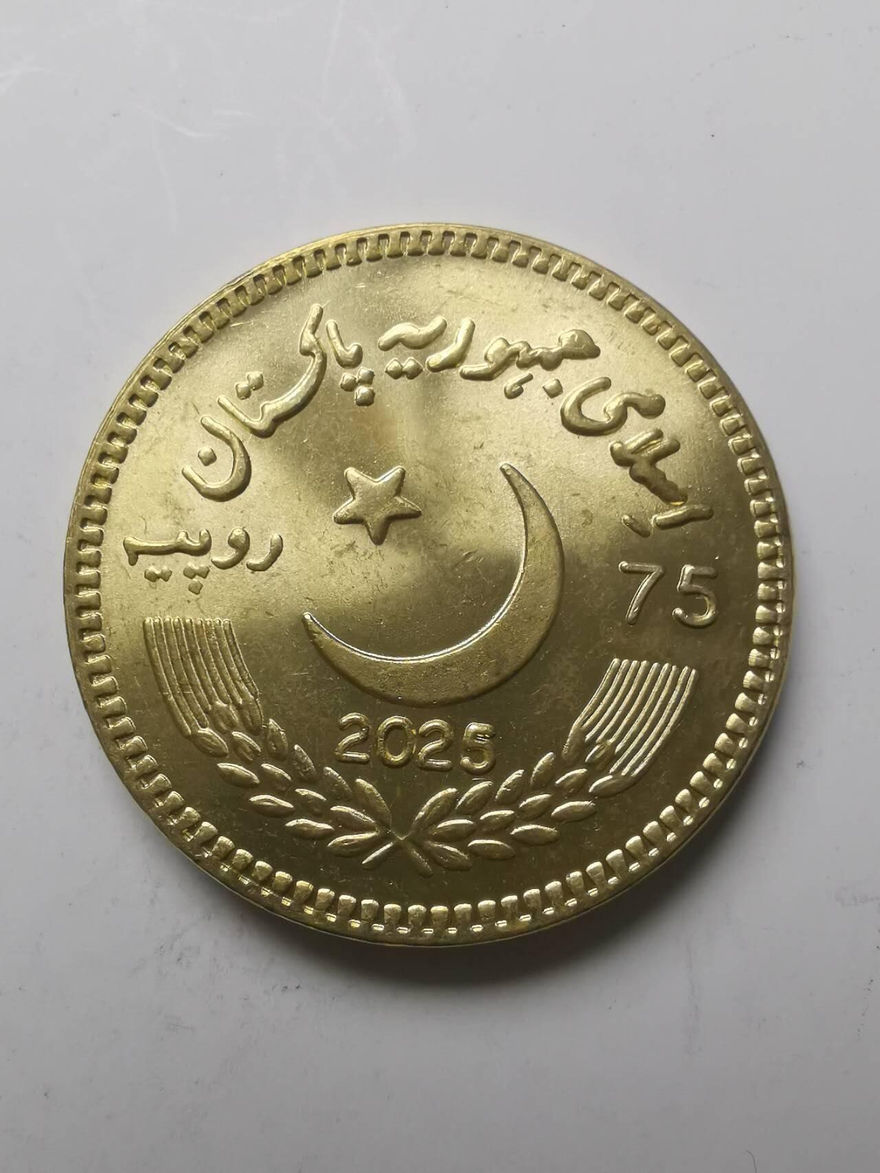 巨藏钱币第七期硬币场12月12号20点开拍 巴勒斯坦2025年75卢比印巴战役纪念铜币30mm
