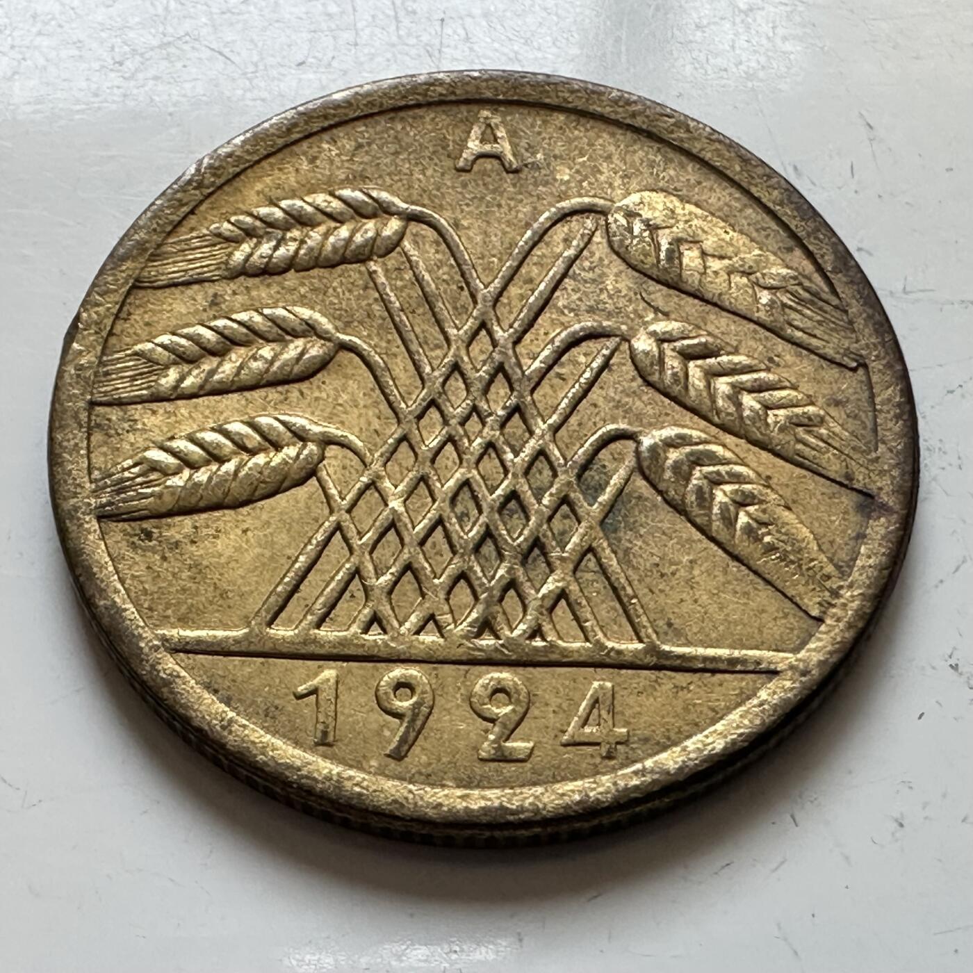 🌹外币初藏🌹🐯2025年第139场  每周二四六晚8️⃣点 接代拍 魏玛共和国1924年50芬尼