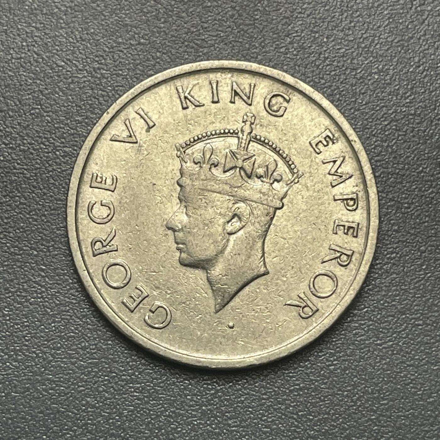 回流1215 英属印度1947年半卢比 虎🐅