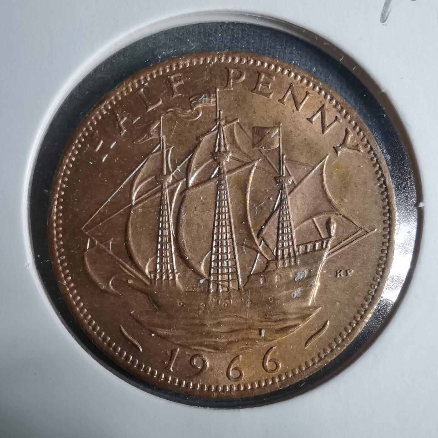 沼泽如烟--第927场 英国1966年半便士