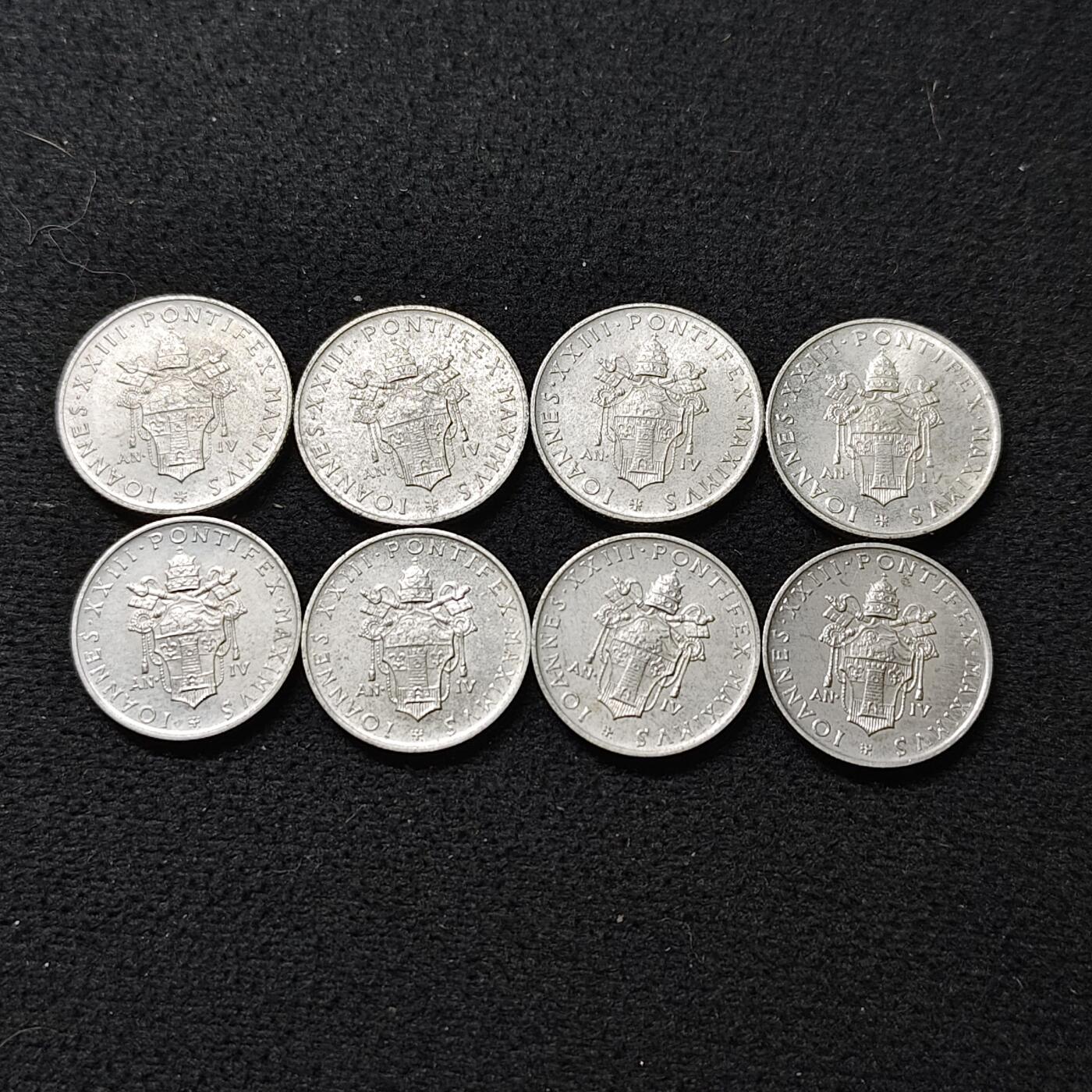 【全场包邮】纯粹捡漏拍484场（免费代拍第21场） 梵蒂冈1962年第二次梵蒂冈大公会议1-2里拉8枚一组