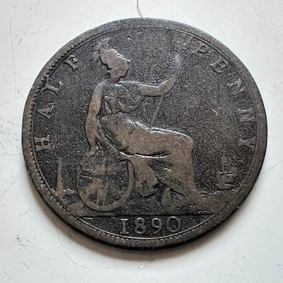 🌹外币初藏🌹🐯2025年第139场  每周二四六晚8️⃣点 接代拍 - 英国1890年半便士