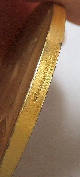 【银】【原盒】法国1900年前后 女神头像高浮雕精制镀金大银章 带绶带原盒 42MM 42克