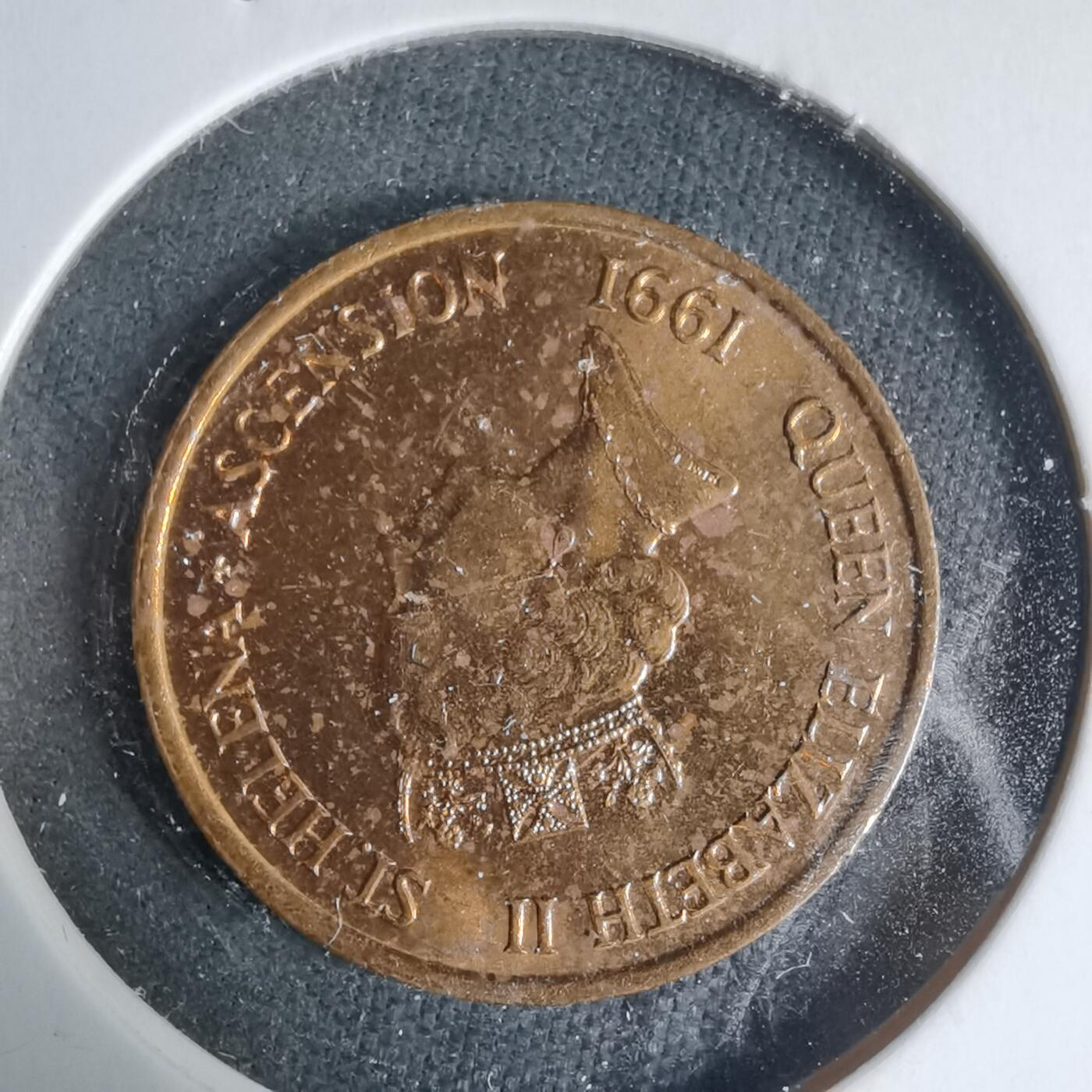 沼泽如烟--第927场 圣赫勒拿1991年1便士