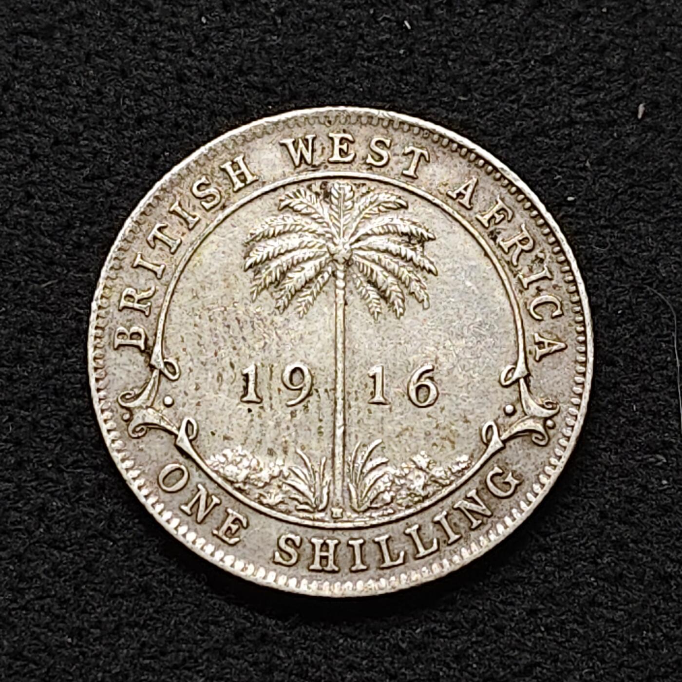 【全场包邮】纯粹捡漏拍484场（免费代拍第21场） 英属西非1916年乔治五世1先令银币