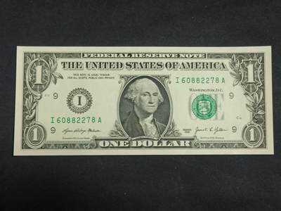 【游宝拍卖】乙巳蛇年93期 周四集拍 - 美国-1美元【SERIES-2021 I9明尼苏达 全新UNC】