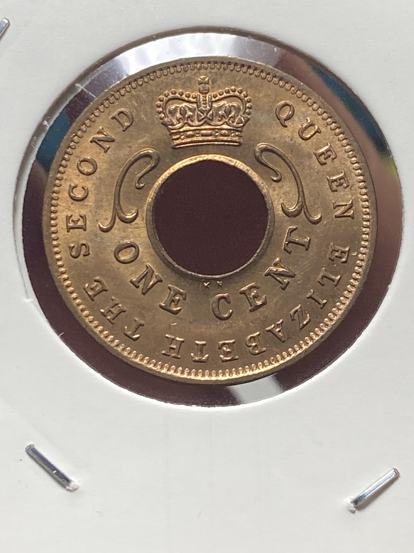 2025年第一百三十五场(总第一百六十一场）外国好品纸夹散币场(免佣金) 原光全新–英属东非1959年1分(伊丽莎白二世时期，KN标，金斯诺顿厂)