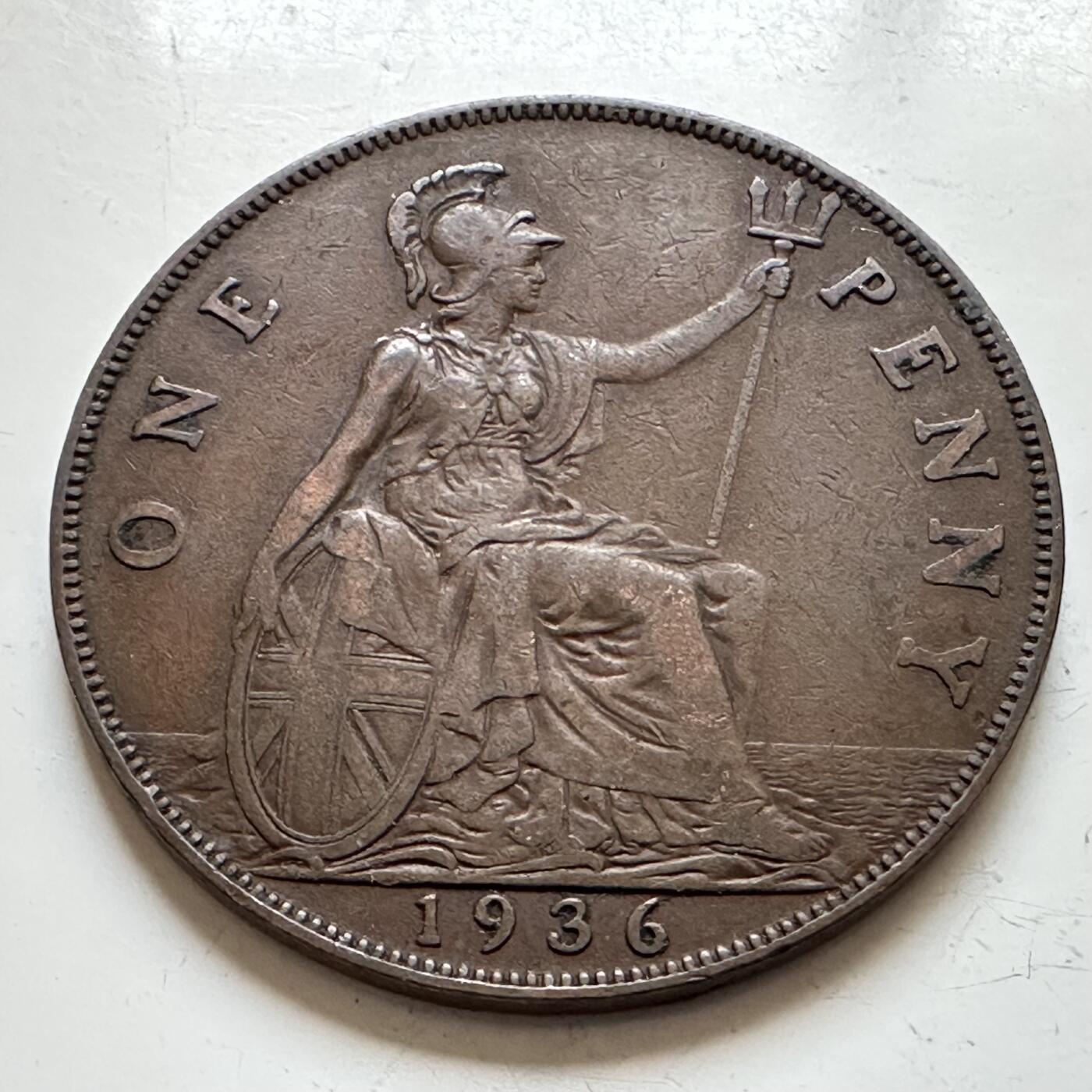 🌹外币初藏🌹🐯2025年第139场  每周二四六晚8️⃣点 接代拍 英国1936年一便士