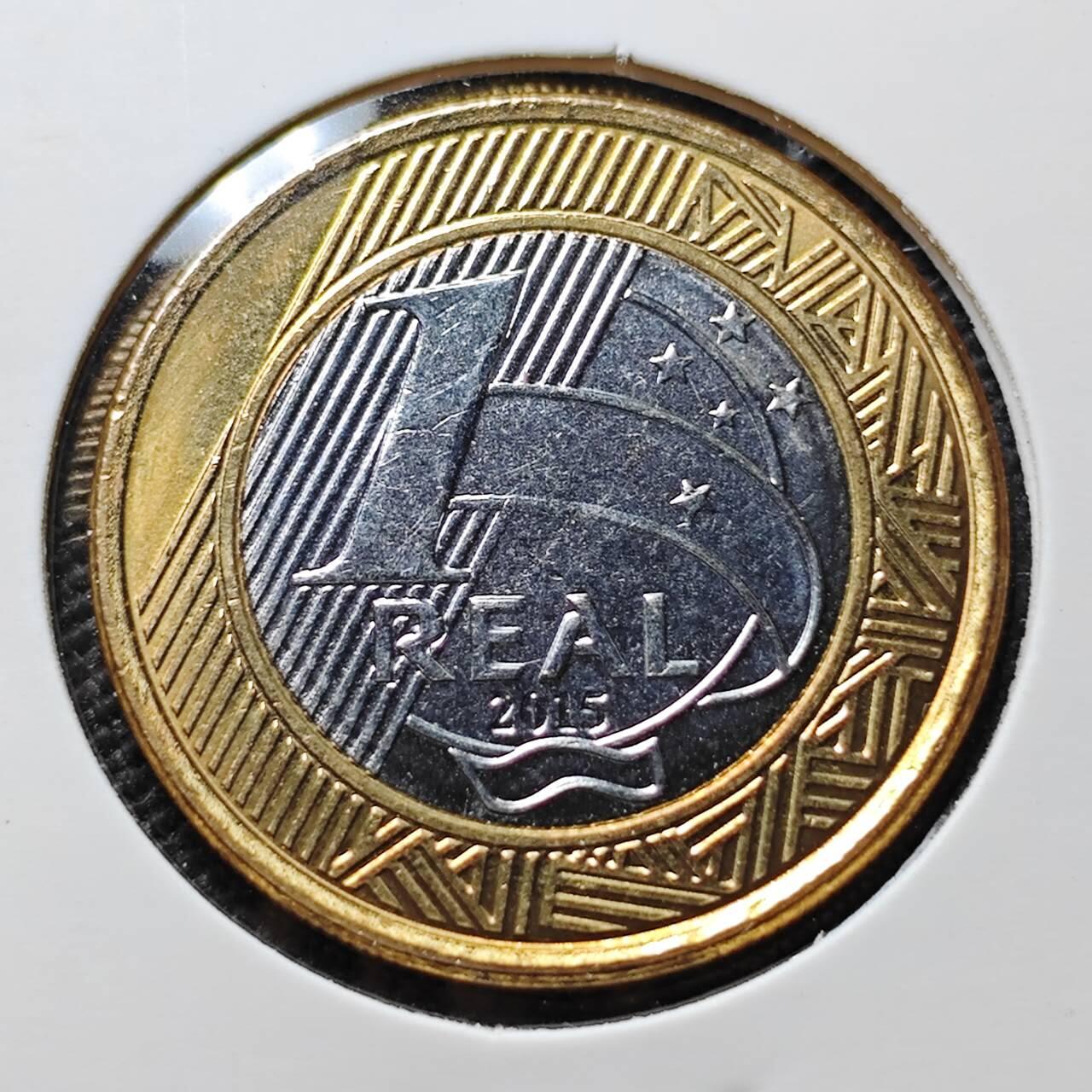 KK钱币收藏小铺 第376期  2月预留时间 周末发货  巴西1瑞尔双色币纪念币好品