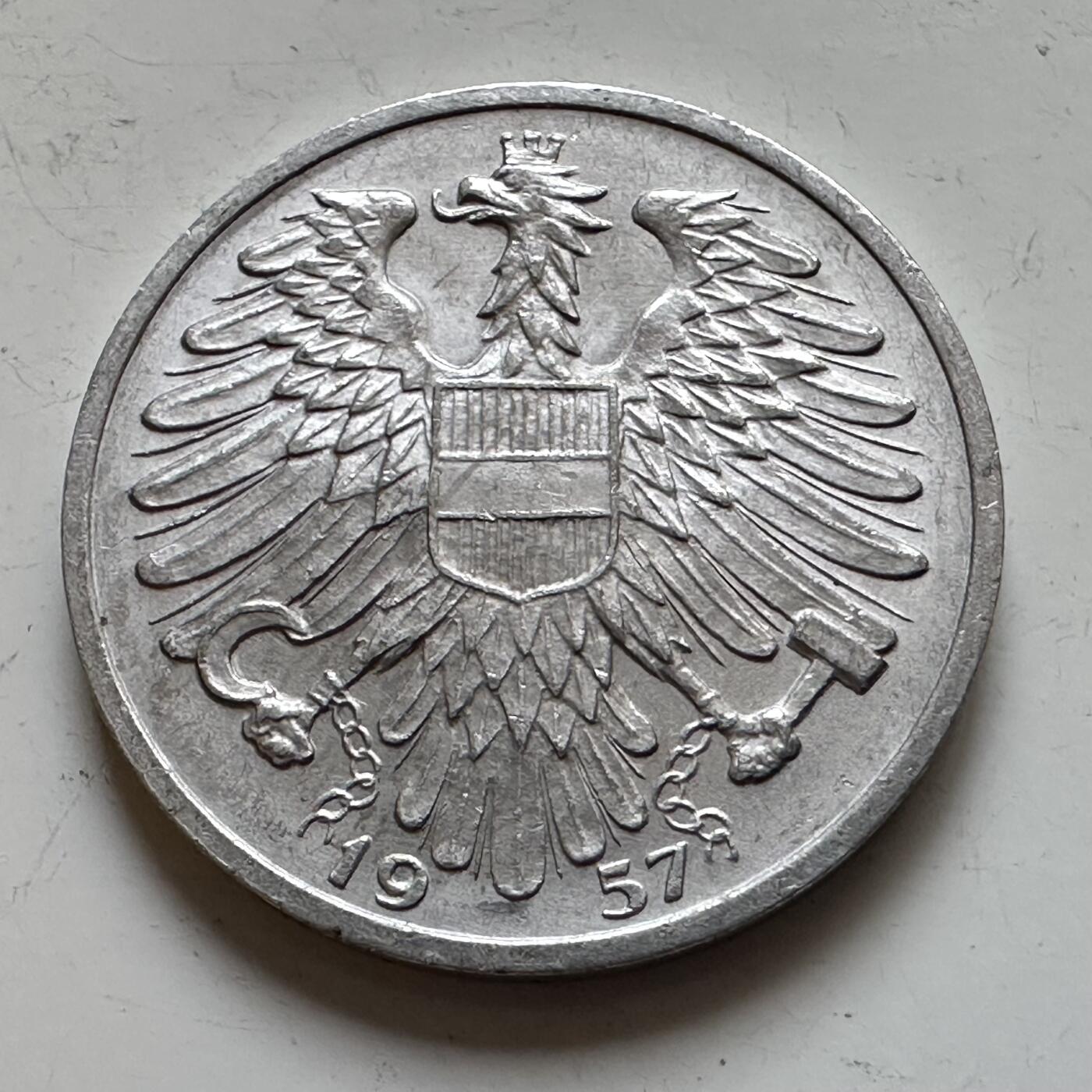 🌹外币初藏🌹🐯2025年第139场  每周二四六晚8️⃣点 接代拍 奥地利1957年一先令