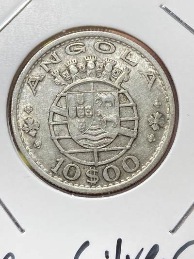 2025年第一百三十五场(总第一百六十一场）外国好品纸夹散币场(免佣金) - 葡属安哥拉1955年10埃斯库多银币(葡萄牙海外省时期第一版，720银)