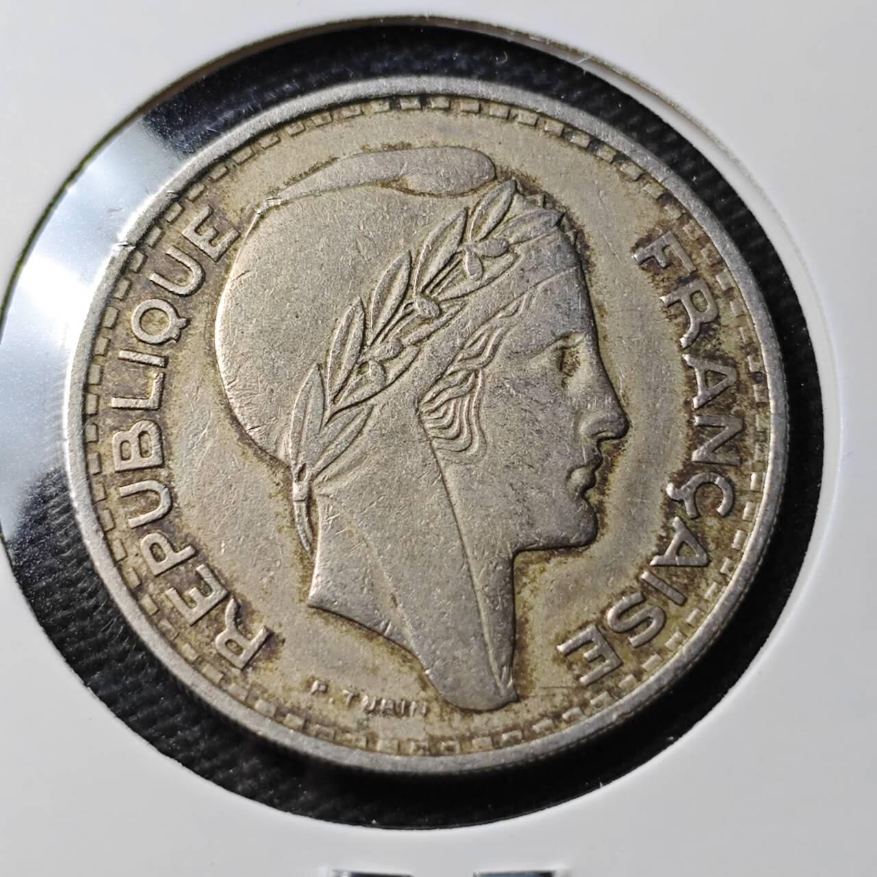 KK钱币收藏小铺 第377期  2月预留时间 周末发货  1952法属阿尔及利亚100法郎