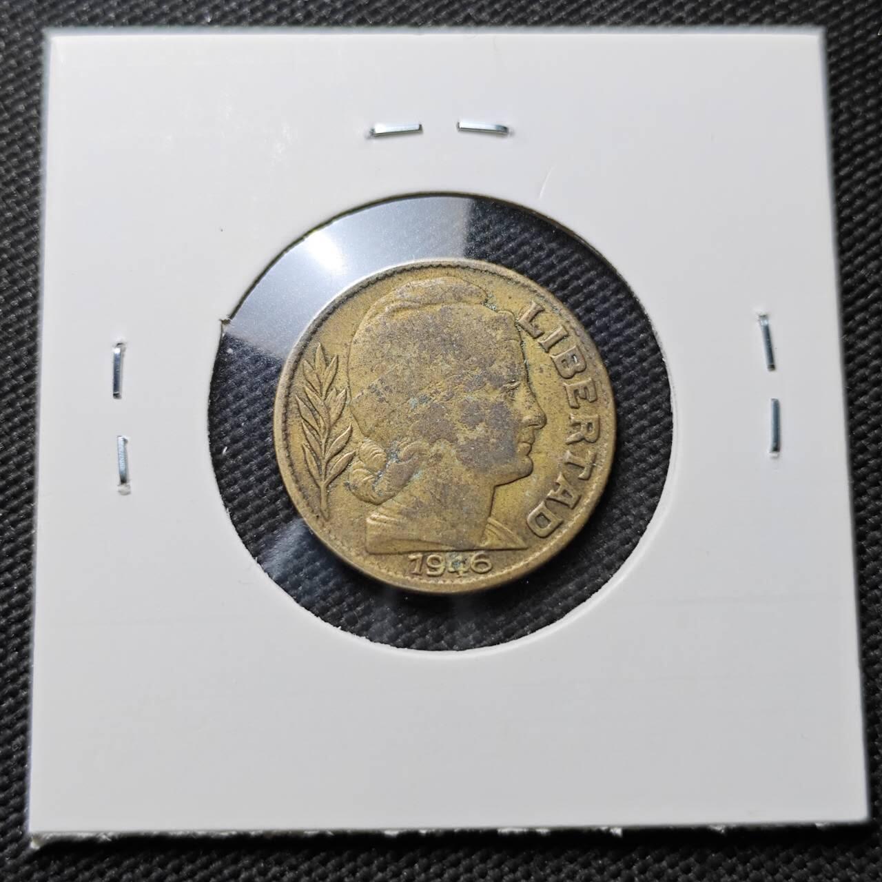 KK钱币收藏小铺 第376期  2月预留时间 周末发货  1946阿根廷20分铜币