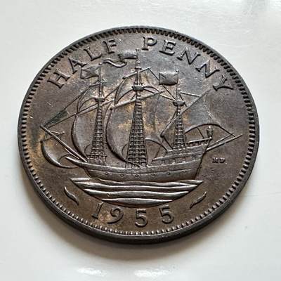 🌹外币初藏🌹🐯2025年第139场  每周二四六晚8️⃣点 接代拍 - 英国1955年半便士a