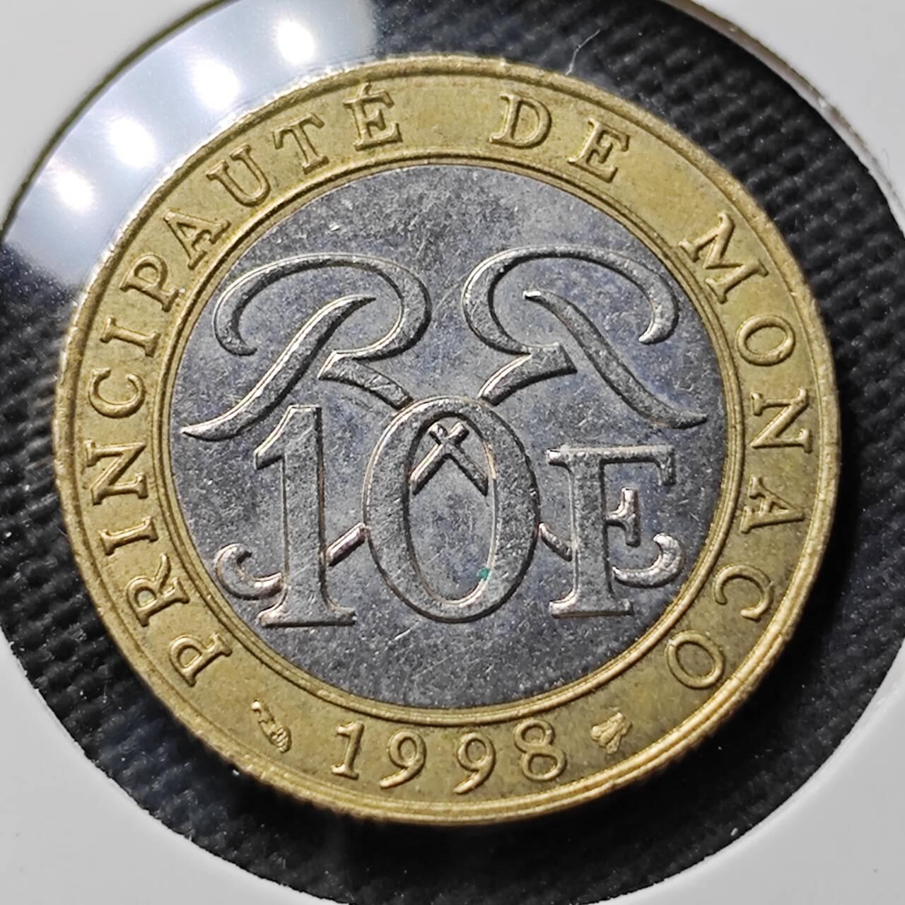 KK钱币收藏小铺 第376期  2月预留时间 周末发货  摩洛哥10法郎双色币