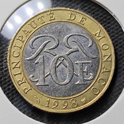 KK钱币收藏小铺 第376期  2月预留时间 周末发货 -  摩洛哥10法郎双色币